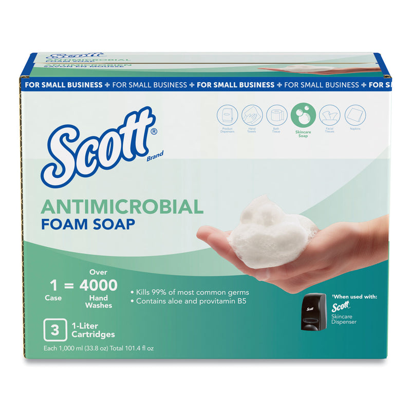 Scott Control Antimicrobial Foam Skin Cleanser, Unscented, 1,000 mL Refill, 3/Carton