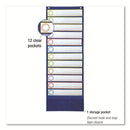 Carson-Dellosa Education Deluxe Scheduling Pocket Chart, 13 Pockets, 13 x 36, Blue
