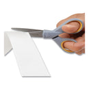 Westcott Titanium Bonded Scissors, 5" and 7" Long, 2.25" and 3.5" Cut Lengths, Gray/Yellow Straight Handles, 2/Pack