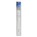 Westcott Clear Flexible Acrylic Ruler, Standard/Metric, 12" Long, Clear