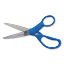 Westcott Preferred Line Stainless Steel Scissors, 7" Long, 3.25" Cut Length, Blue Offset Handle