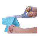 Westcott ExtremEdge Titanium Bent Scissors, 9" Long, 4.5" Cut Length, Gray/Yellow Offset Handle