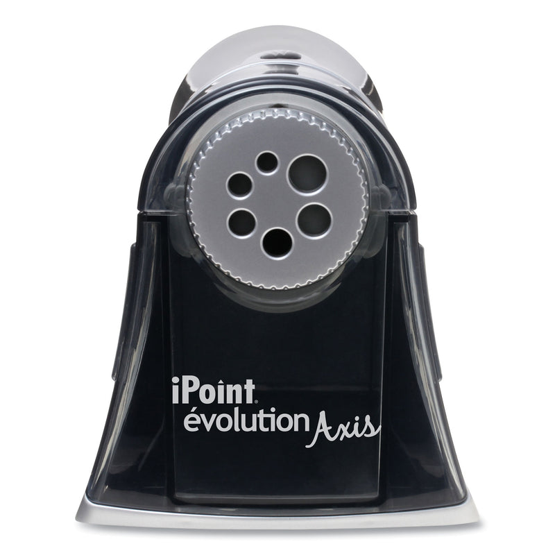 Westcott iPoint Evolution Axis Pencil Sharpener, AC-Powered, 5 x 7.5 x 7.25, Black/Silver