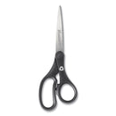 Westcott KleenEarth Basic Plastic Handle Scissors, 8" Long, 3.25" Cut Length, Black Straight Handle