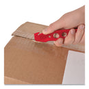 Westcott Safety Cutter, 1.2" Blade, 5.75" Plastic Handle, Red, 5/Pack
