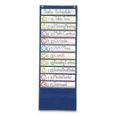 Carson-Dellosa Education Deluxe Scheduling Pocket Chart, 13 Pockets, 13 x 36, Blue