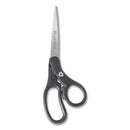 Westcott KleenEarth Basic Plastic Handle Scissors, 8" Long, 3.1" Cut Length, Black Offset Handle