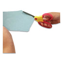 Westcott Titanium Bonded Kids Scissors, Rounded Tip, 5" Long, 2" Cut Length, Randomly Assorted Straight Handles