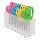 Westcott Kids' Scissors with Antimicrobial Protection, Rounded Tip, 5" Long, 2" Cut Length, Assorted Straight Handles, 12/Pack