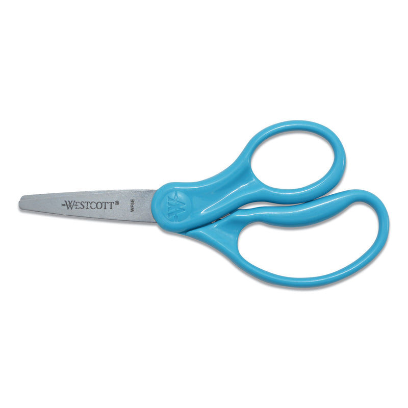 Westcott For Kids Scissors, Pointed Tip, 5" Long, 1.75" Cut Length, Randomly Assorted Straight Handles