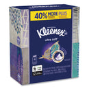 Kleenex Ultra Soft Facial Tissue, 3-Ply, White, 65 Sheets/Box, 4 Boxes/Pack, 12 Packs/Carton