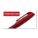 Universal Pen-Style Permanent Marker, Fine Bullet Tip, Red, Dozen