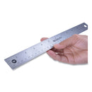 Westcott Stainless Steel Office Ruler With Non Slip Cork Base, Standard/Metric, 12" Long