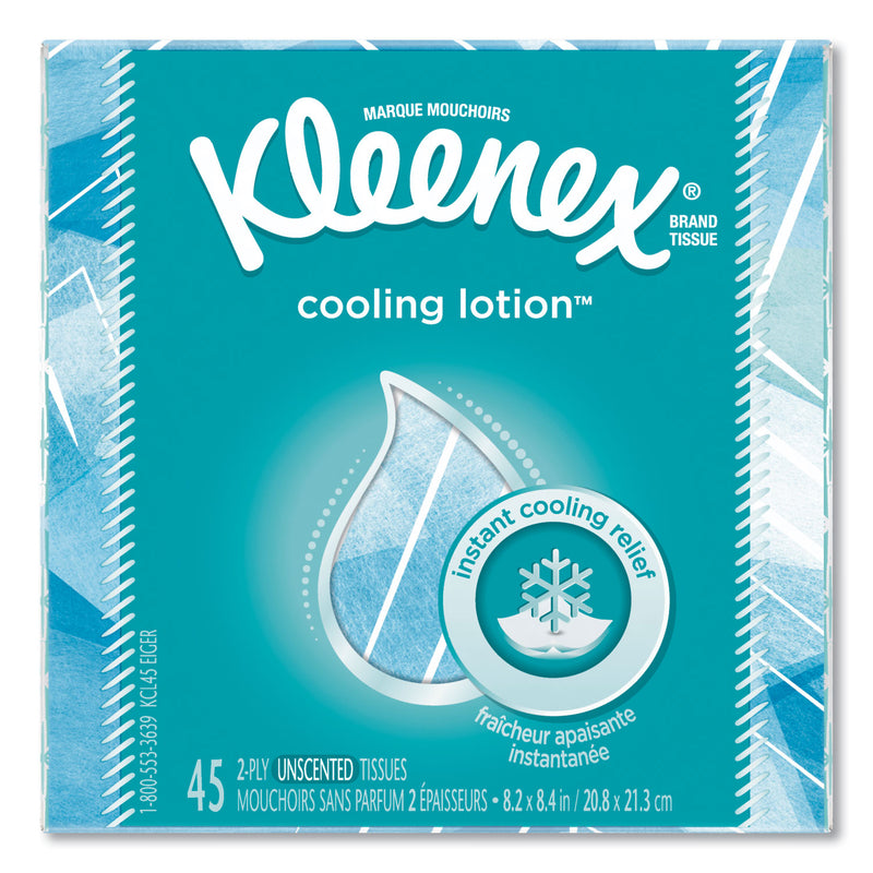 Kleenex Cool Touch Facial Tissue, 2-Ply, White, 45 Sheets/Box, 27 Boxes/Carton