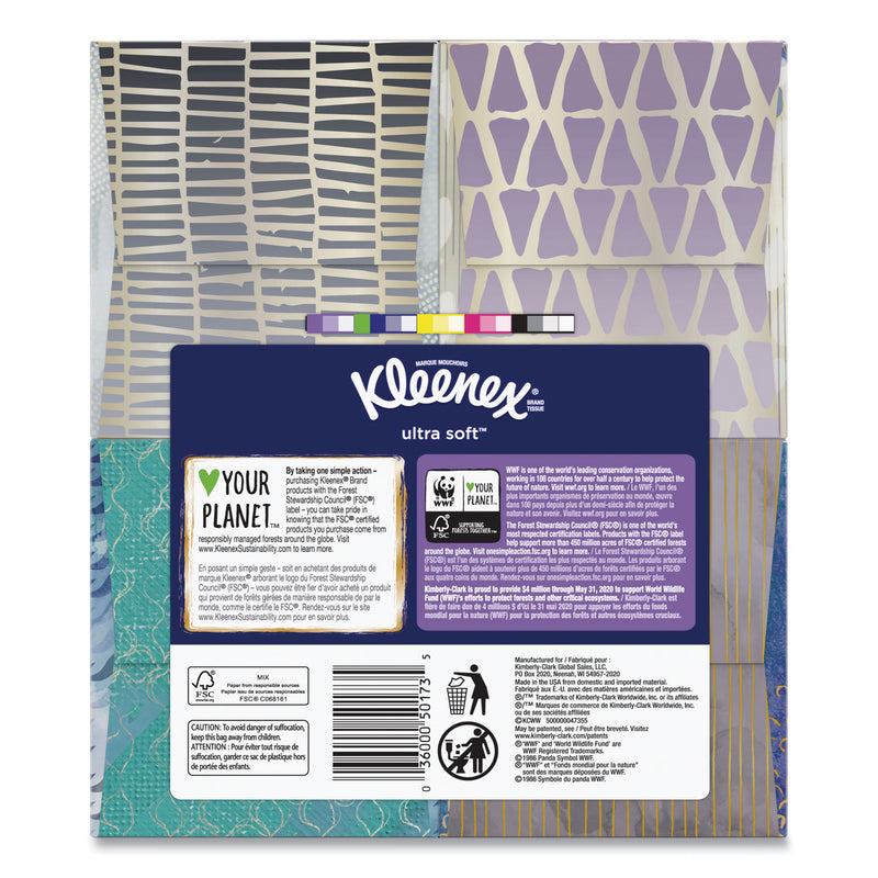 Kleenex Ultra Soft Facial Tissue, 3-Ply, White, 65 Sheets/Box, 4 Boxes/Pack, 12 Packs/Carton