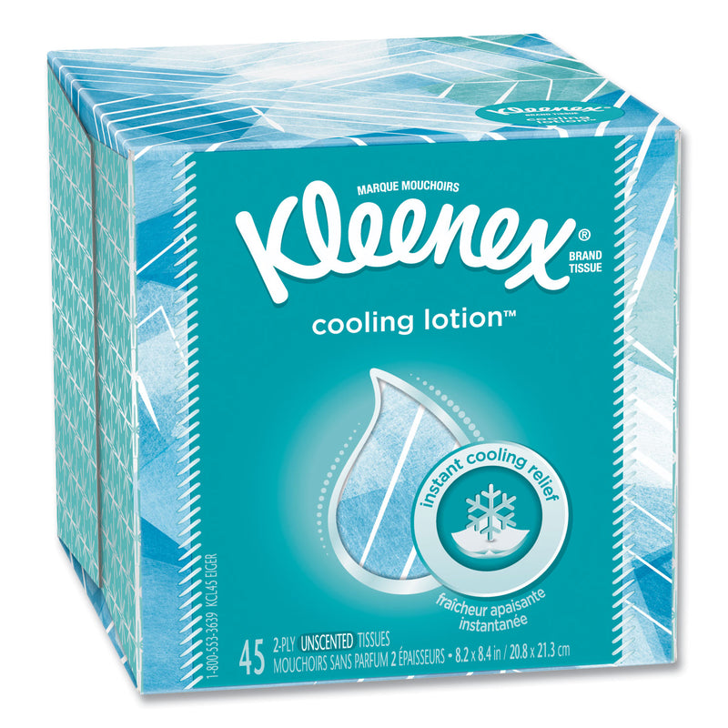 Kleenex Cool Touch Facial Tissue, 2-Ply, White, 45 Sheets/Box