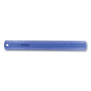 Westcott 12" Jewel Colored Ruler, Standard/Metric, Plastic