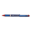 Pentel EnerGel NV Gel Pen, Stick, Fine 0.5 mm Needle Tip, Red Ink, Red Barrel, Dozen