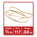 Universal Rubber Bands, Size 117, 0.06" Gauge, Beige, 4 oz Box, 50/Pack
