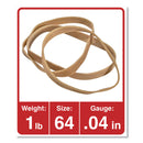 Universal Rubber Bands, Size 64, 0.04" Gauge, Beige, 4 oz Box, 80/Pack