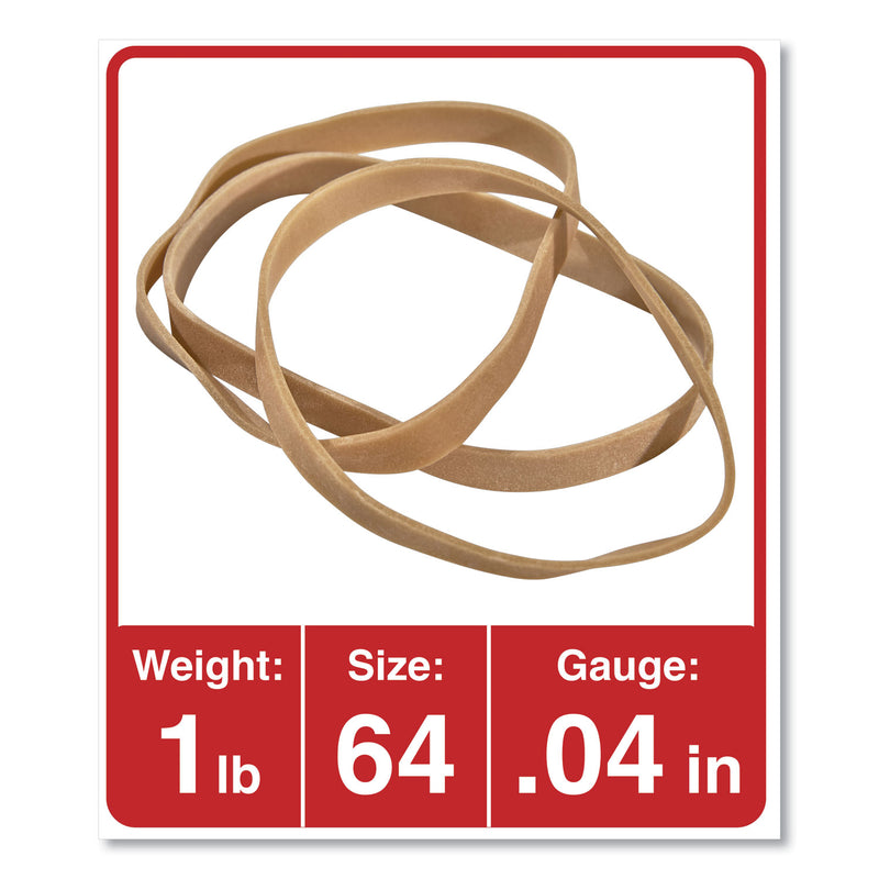 Universal Rubber Bands, Size 64, 0.04" Gauge, Beige, 4 oz Box, 80/Pack