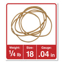 Universal Rubber Bands, Size 18, 0.04" Gauge, Beige, 4 oz Box, 400/Pack