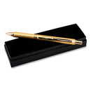 Pentel EnerGel Alloy Gel Pen, Retractable, Medium 0.7 mm, Black Ink, Gold Barrel