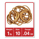 Universal Rubber Bands, Size 10, 0.04" Gauge, Beige, 1 lb Box, 3,400/Pack
