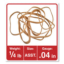 Universal Rubber Bands, Size 54 (Assorted), Assorted Gauges, Beige, 4 oz Box