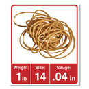 Universal Rubber Bands, Size 14, 0.04" Gauge, Beige, 1 lb Box, 2,200/Pack
