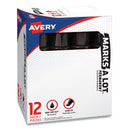 Avery MARKS A LOT Extra-Large Desk-Style Permanent Marker, Extra-Broad Chisel Tip, Black (24148)