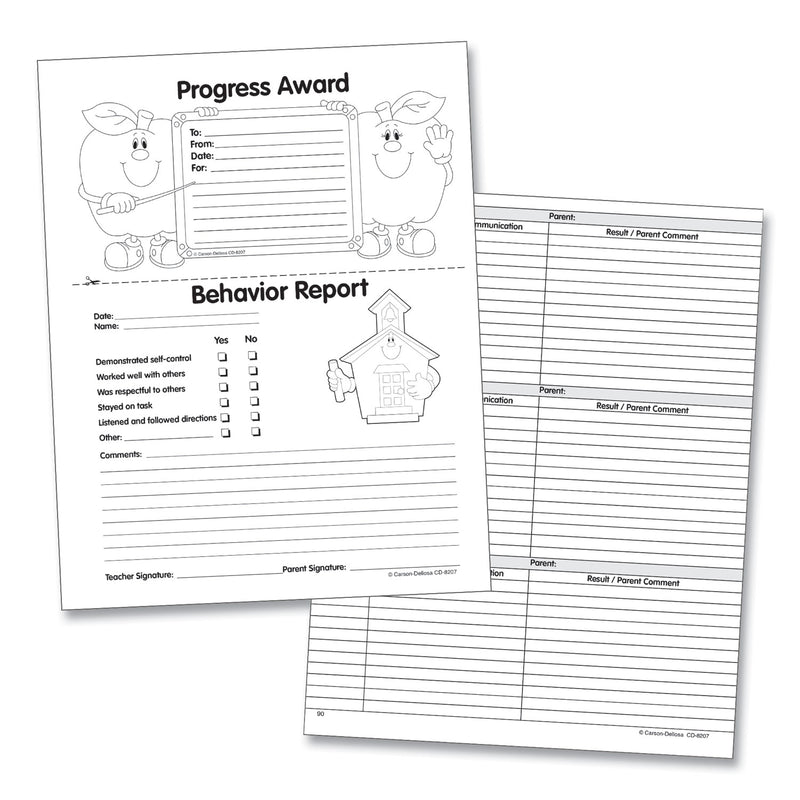 Carson-Dellosa Education School Year Record Book, 9-10 Week Term: 2-Page Spread (35 Students), 2-Page Spread (8 Classes), 11 x 8.5, Multicolor Cover