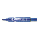 Avery MARKS A LOT Regular Desk-Style Permanent Marker, Broad Chisel Tip, Blue, Dozen (7886)