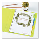 Avery Insertable Style Edge Tab Plastic Dividers, 5-Tab, 11 x 8.5, Translucent, 1 Set