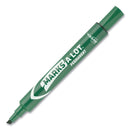 Avery MARKS A LOT Large Desk-Style Permanent Marker, Broad Chisel Tip, Green, Dozen (8885)