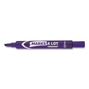 Avery MARKS A LOT Large Desk-Style Permanent Marker, Broad Chisel Tip, Purple, Dozen (8884)