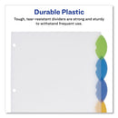 Avery Insertable Style Edge Tab Plastic Dividers, 5-Tab, 11 x 8.5, Translucent, 1 Set