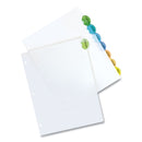 Avery Insertable Style Edge Tab Plastic Dividers, 8-Tab, 11 x 8.5, Translucent, 1 Set