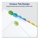 Avery Insertable Style Edge Tab Plastic 1-Pocket Dividers, 8-Tab, 11.25 x 9.25, Translucent, 1 Set