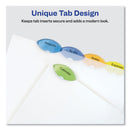 Avery Insertable Style Edge Tab Plastic Dividers, 5-Tab, 11 x 8.5, Translucent, 1 Set
