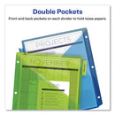Avery Insertable Big Tab Plastic 2-Pocket Dividers, 5-Tab, 11.13 x 9.25, Assorted, 1 Set