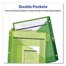 Avery Insertable Big Tab Plastic 2-Pocket Dividers, 8-Tab, 11.13 x 9.25, Assorted, 1 Set