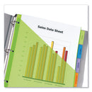 Avery Insertable Big Tab Plastic 1-Pocket Dividers, 5-Tab, 11.13 x 9.25, Assorted, 1 Set