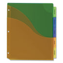 Avery Insertable Big Tab Plastic Three-Pocket Corner Lock Dividers, 5-Tab, 11.13 x 9.25, Assorted, 1 Set