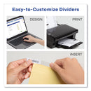 Avery Insertable Big Tab Dividers, 5-Tab, Double-Sided Gold Edge Reinforcing, 11 x 8.5, Buff, Clear Tabs, 1 Set