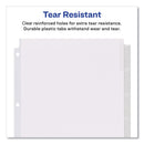 Avery Insertable Big Tab Dividers, 8-Tab, 11.13 x 9.25, White, Clear Tabs, 1 Set