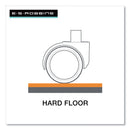 ES Robbins Sit or Stand Mat for Carpet or Hard Floors, 36 x 53 with Lip, Clear/Black