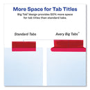 Avery Insertable Big Tab Dividers, 8-Tab, Double-Sided Gold Edge Reinforcing, 11 x 8.5, White, Assorted Tabs, 1 Set