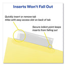 Avery Insertable Big Tab Dividers, 5-Tab, Double-Sided Gold Edge Reinforcing, 11 x 8.5, Buff, Clear Tabs, 24 Sets