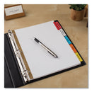Avery Insertable Big Tab Dividers, 5-Tab, Double-Sided Gold Edge Reinforcing, 11 x 8.5, White, Assorted Tabs, 1 Set